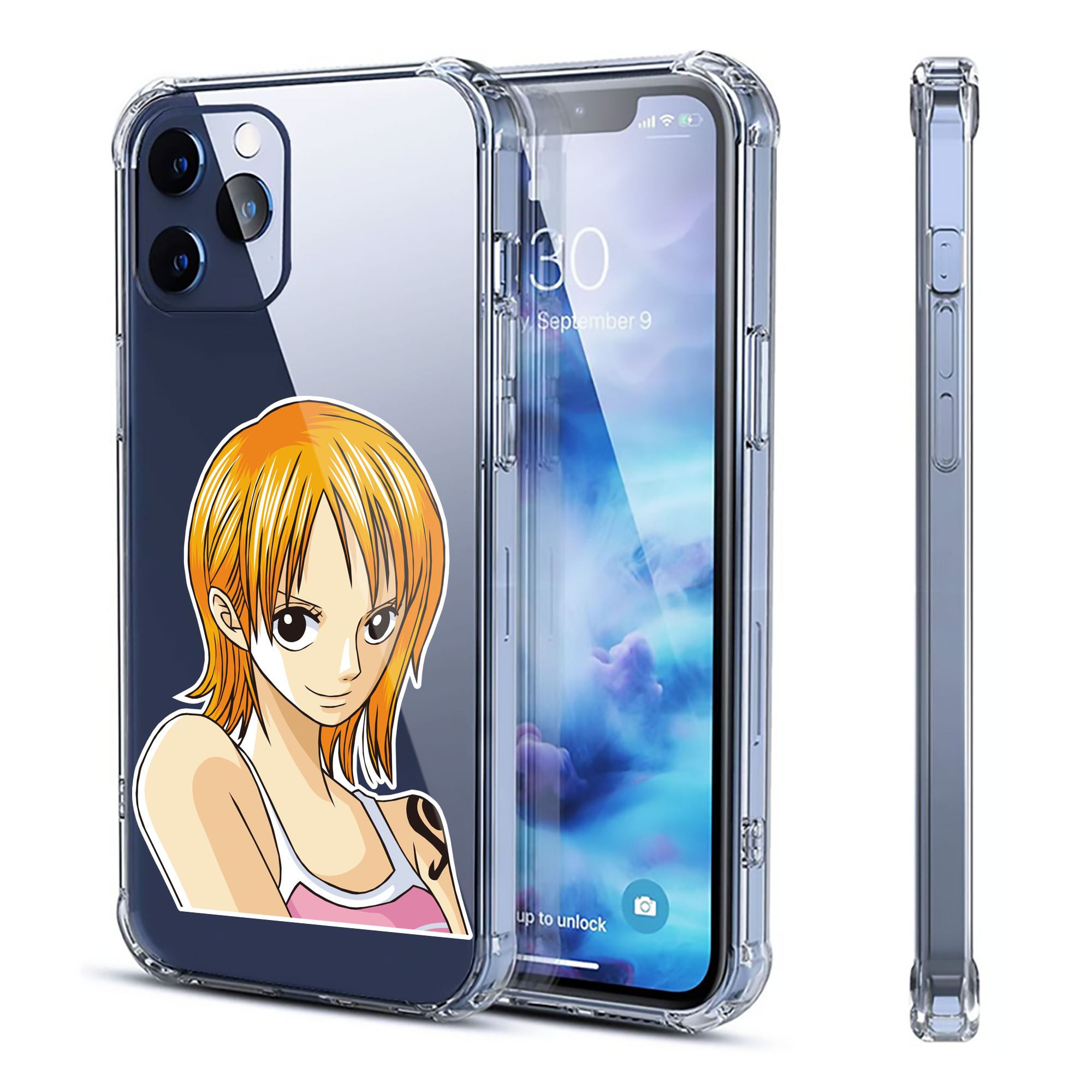 （画像用） ワンピース ナミ ONE PIECE Nami 【iPhone 12シリーズ対応】透明スマホケース（クリアソフトケース）